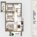 Titan 3 camere decomandate - Incalzire in Pardoseala/3 min STB